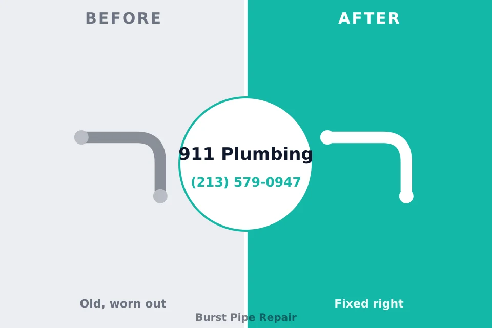 Before and after: plumbing repair Boring, OR